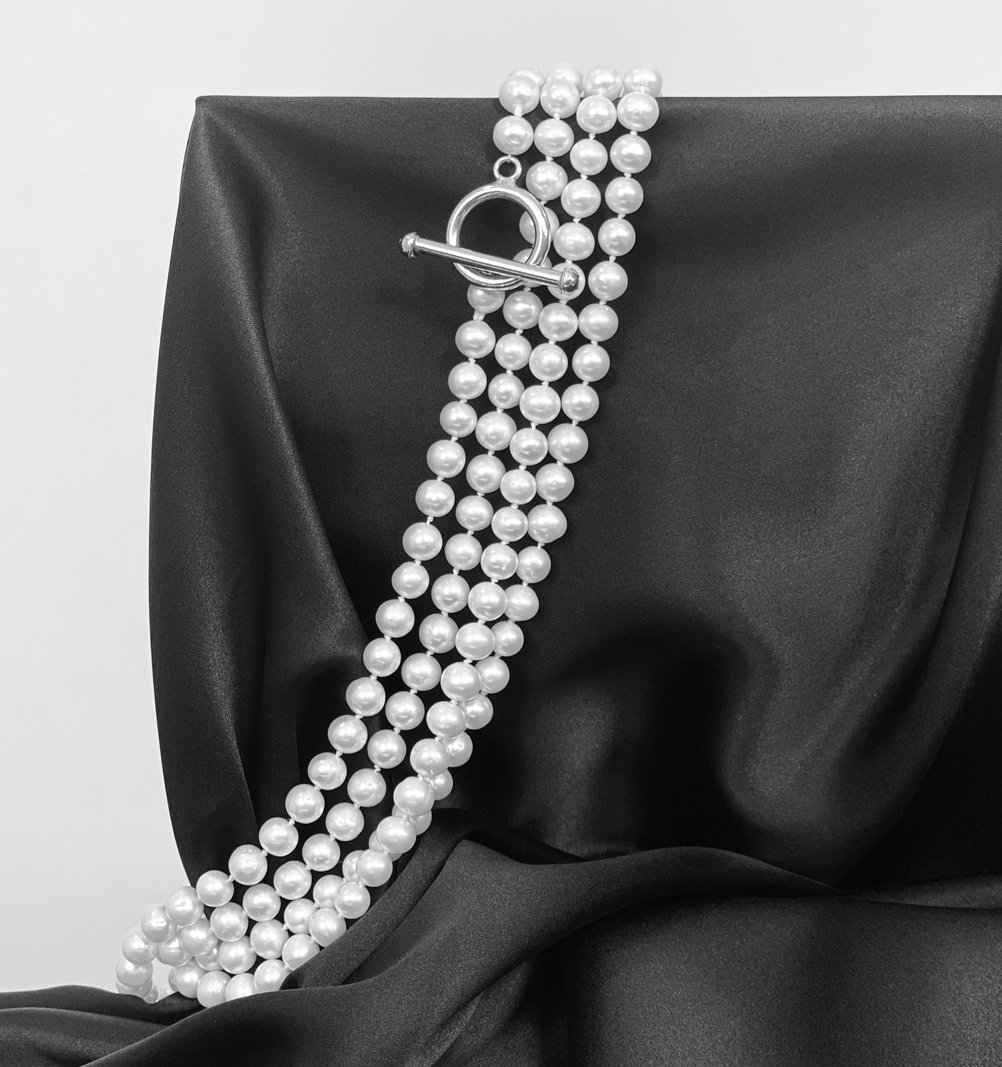 Collier de perles rondes mesurant 167 cm (Multifonction)