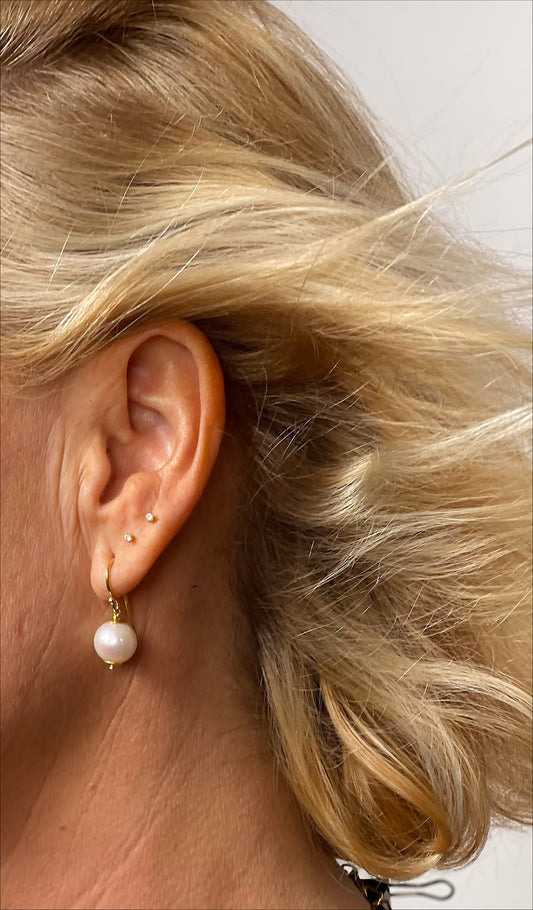 Boucles d'oreilles avec perles de culture - Mariette